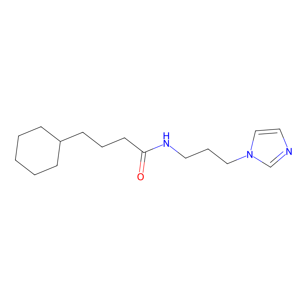 N-[3-(1H-Imidazol-1-yl)propyl]cyclohexanebutanamide molecular structure, CAS 404583-77-3