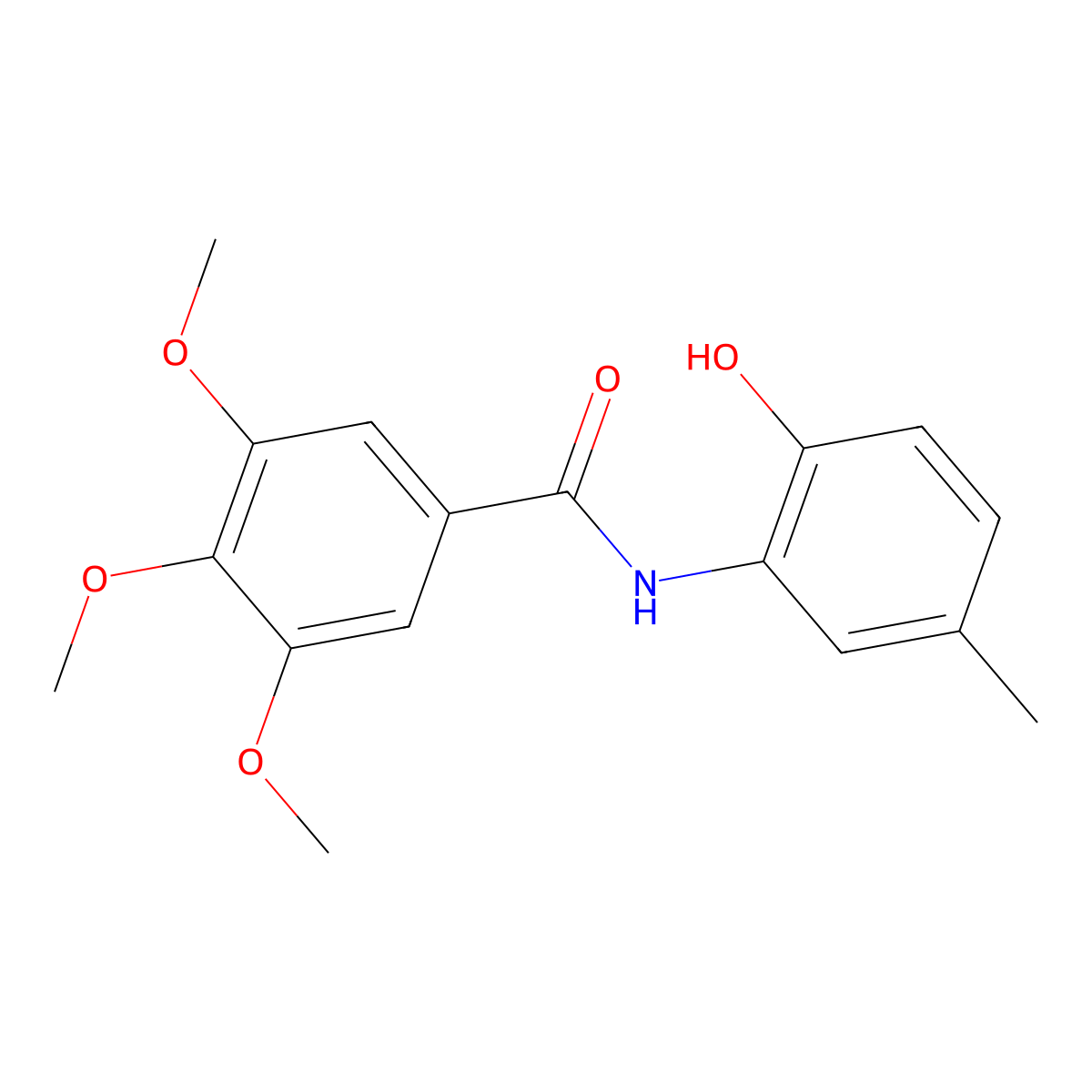 N-(2-hydroxy-5-methylphenyl)-3,4,5-trimethoxybenzamide molecular structure, CAS 404583-92-2