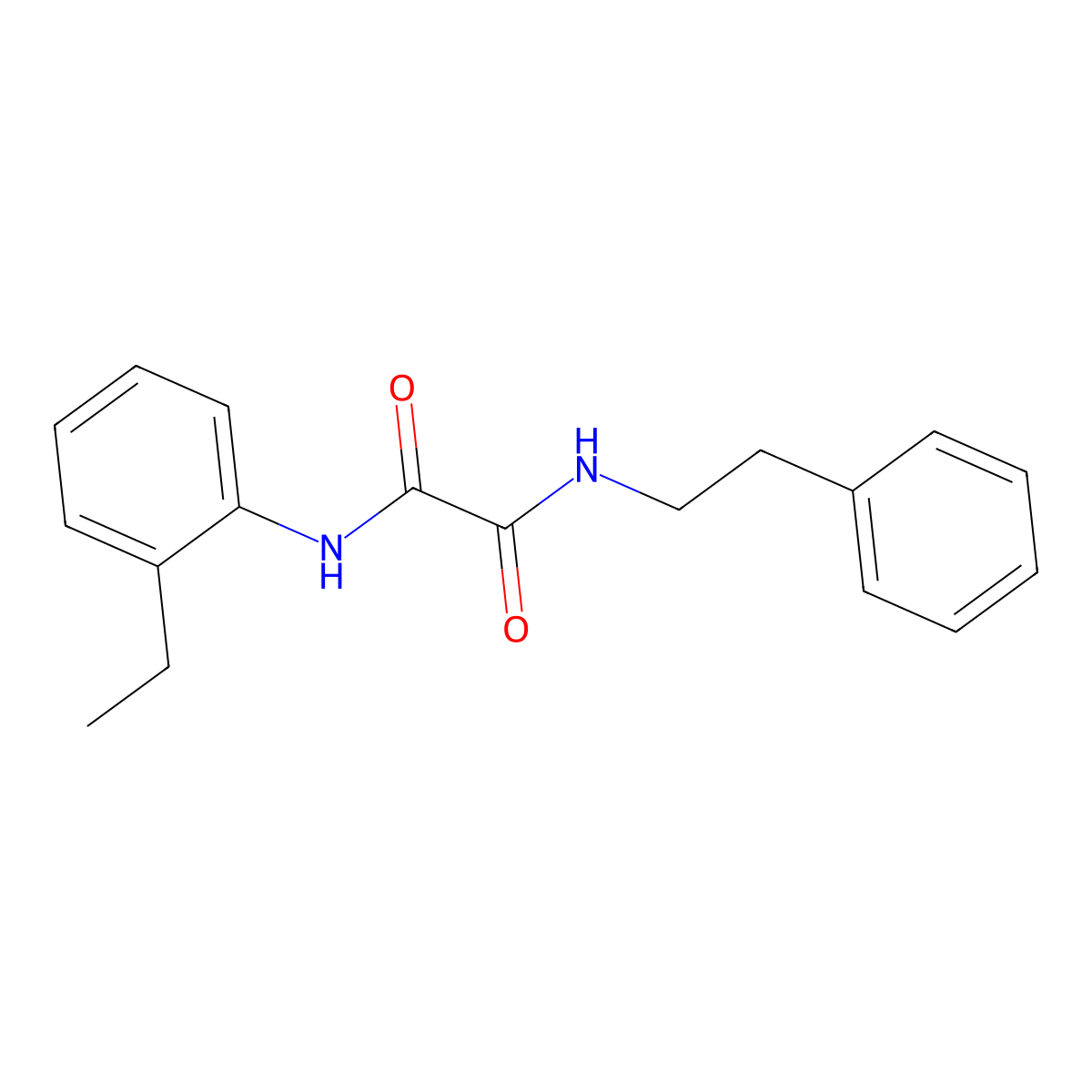 N-(2-ethylphenyl)-N'-(2-phenylethyl)ethanediamide molecular structure, CAS 404584-33-4
