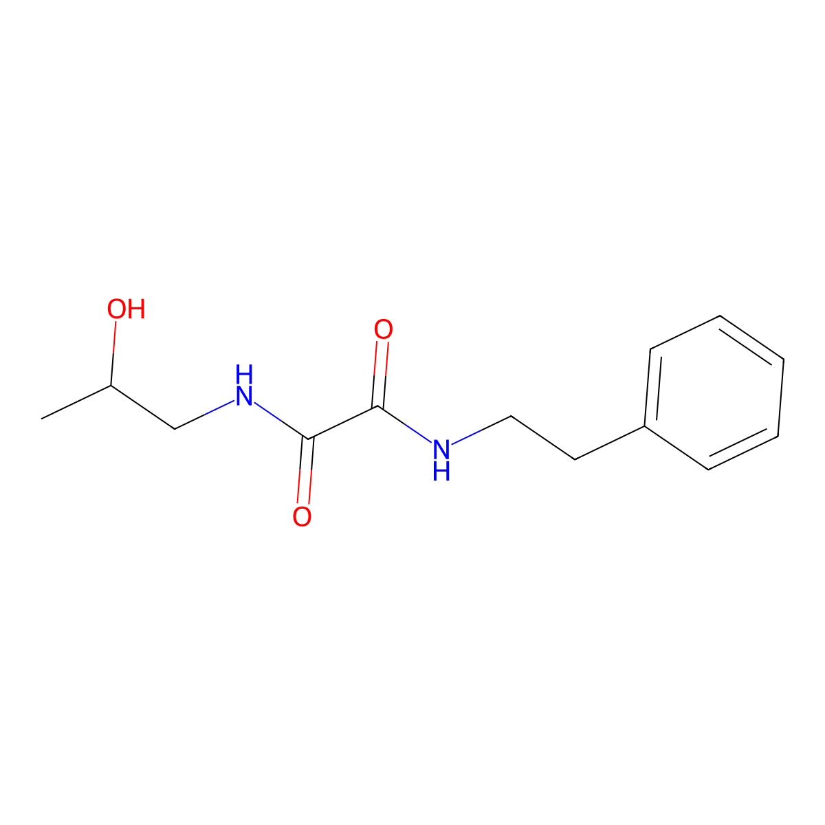 N1-(2-hydroxypropyl)-N2-phenethyloxalamide molecular structure, CAS 404585-89-3