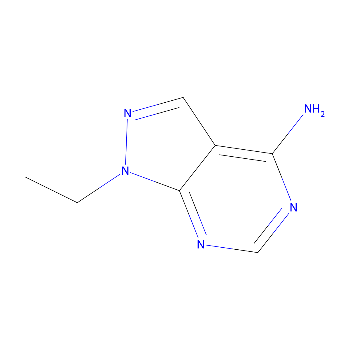 1-ethyl-1H-pyrazolo[3,4-d]pyrimidin-4-amine molecular structure, CAS 404586-53-4