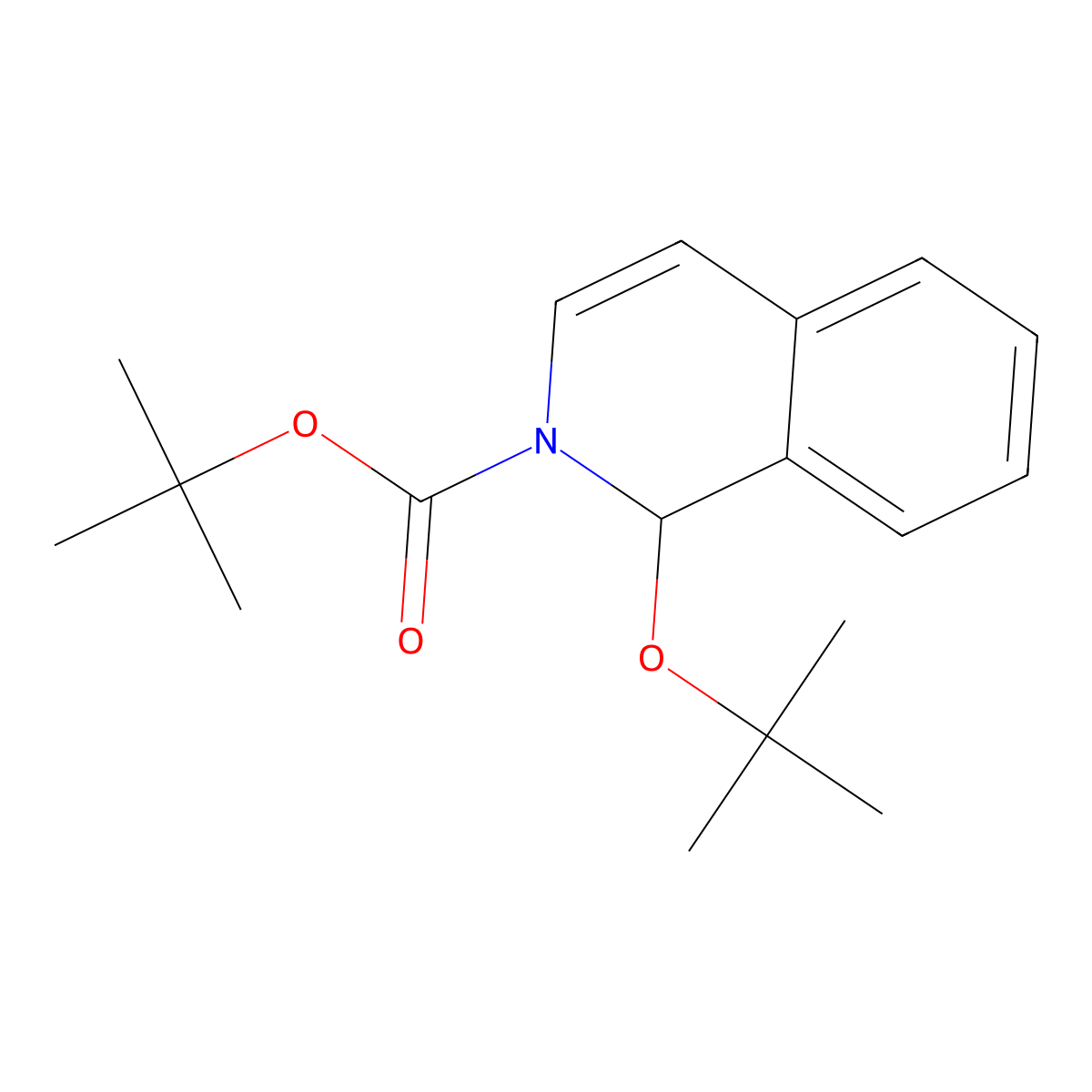 Boc-1-tert-butoxy-1,2-dihydroisoquinoline molecular structure, CAS 404586-94-3