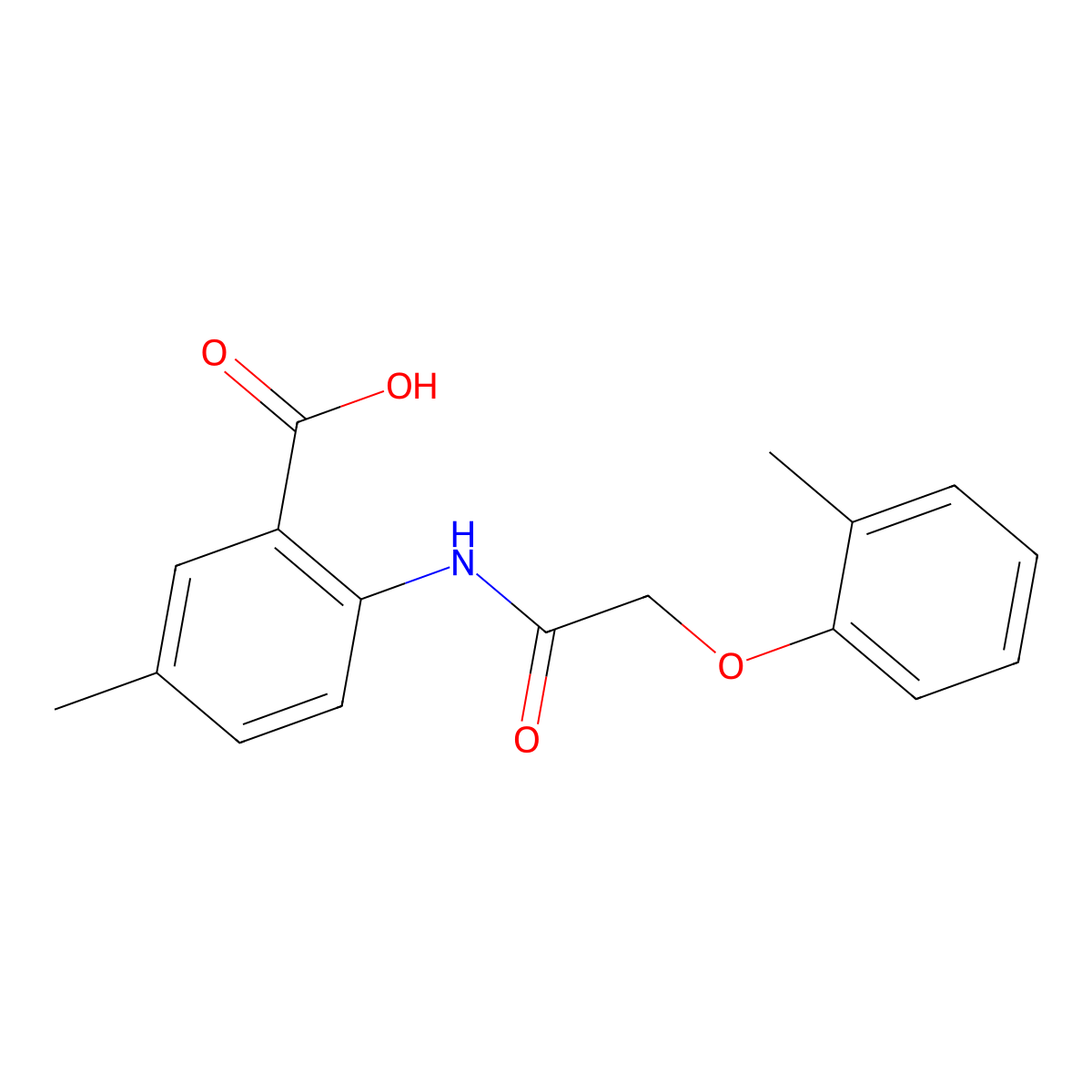 5-Methyl-2-{[(2-methylphenoxy)acetyl]amino}benzoic acid molecular structure, CAS 404592-36-5