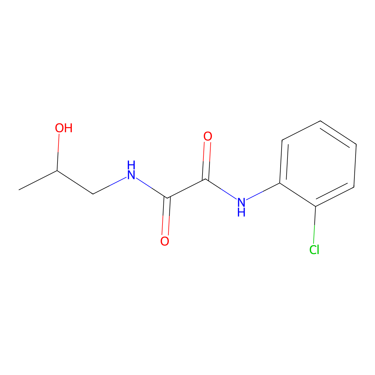N-(2-chlorophenyl)-N'-(2-hydroxypropyl)ethanediamide molecular structure, CAS 404592-39-8