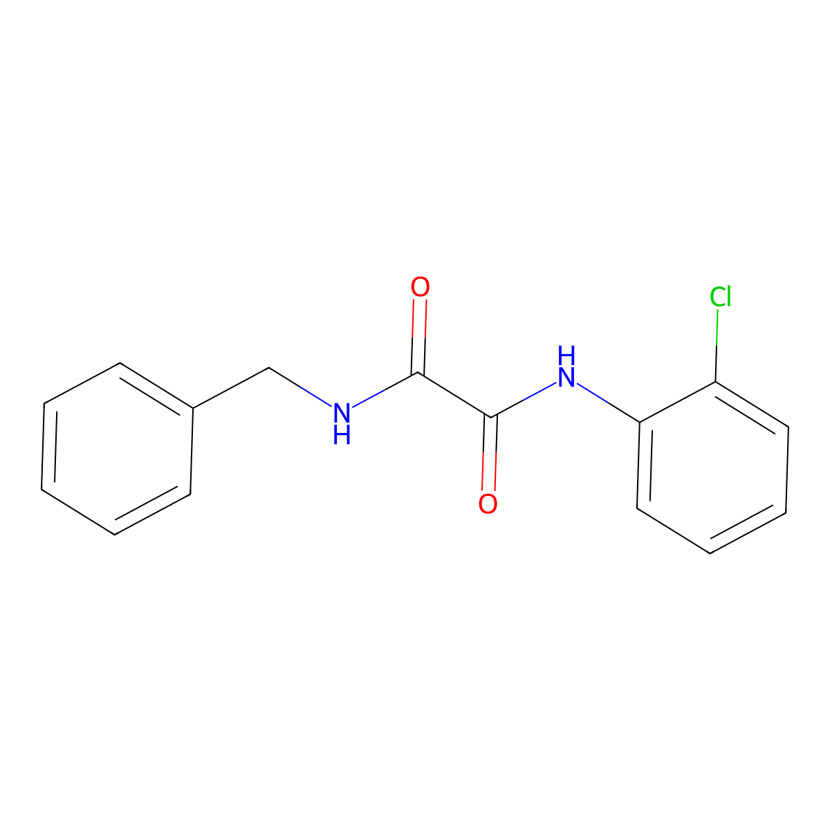 N-benzyl-N'-(2-chlorophenyl)ethanediamide molecular structure, CAS 404593-17-5
