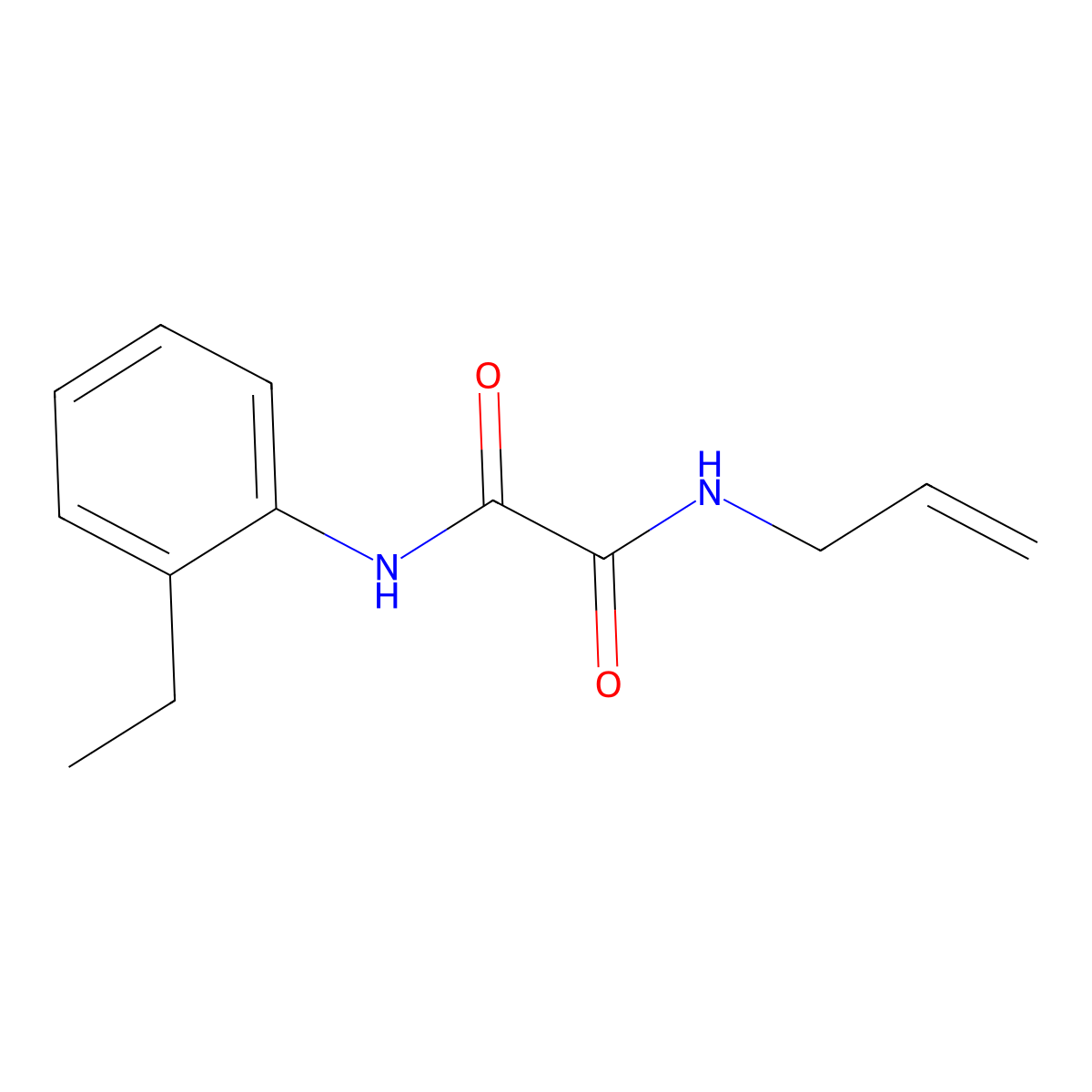 N'-(2-ethylphenyl)-N-prop-2-enyloxamide molecular structure, CAS 404594-01-0