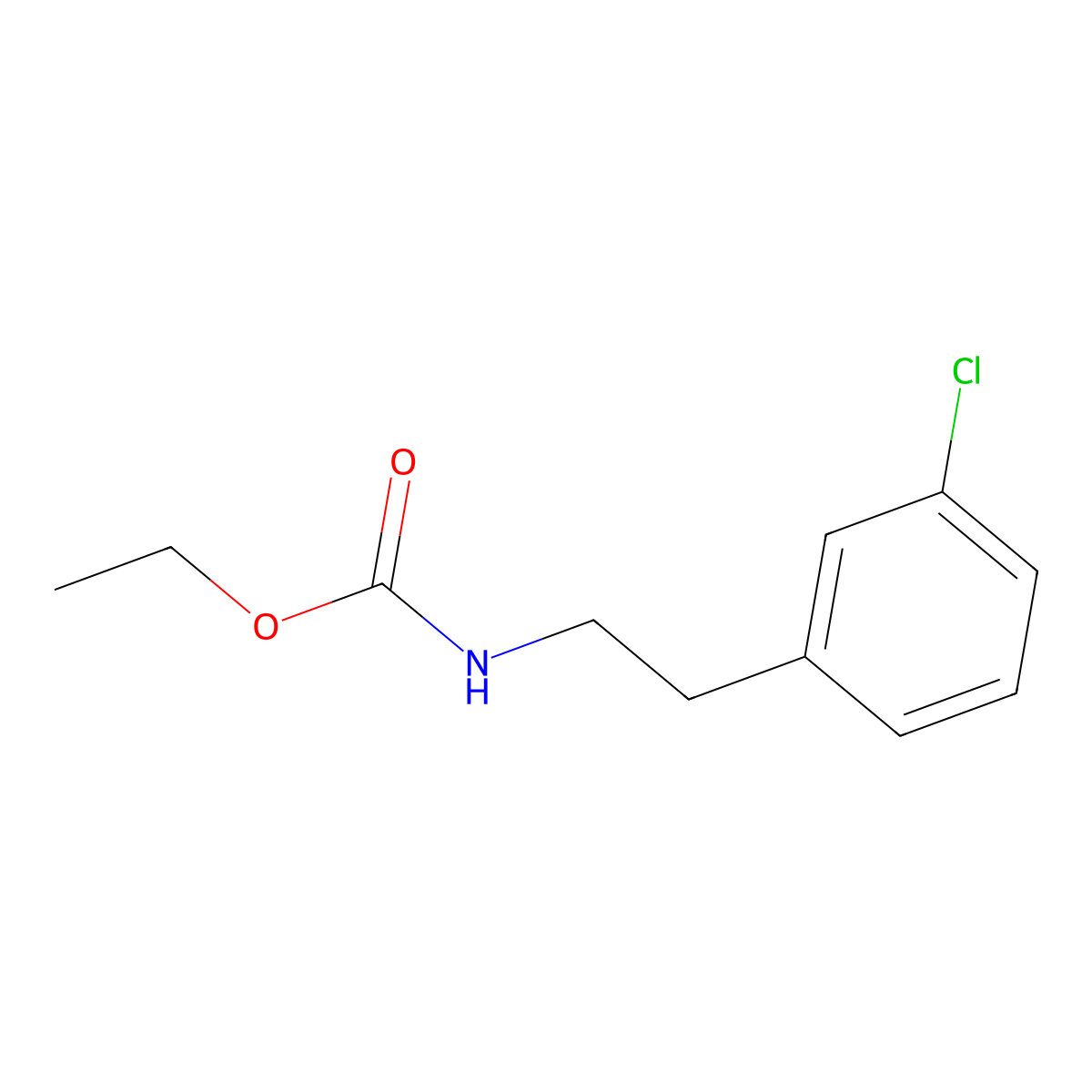 Ethyl [2-(3-chlorophenyl)ethyl]carbamate molecular structure, CAS 404597-83-7