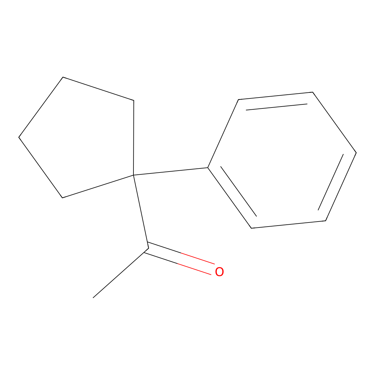 1-(1-Phenylcyclopentyl)ethan-1-one molecular structure, CAS 4046-09-7