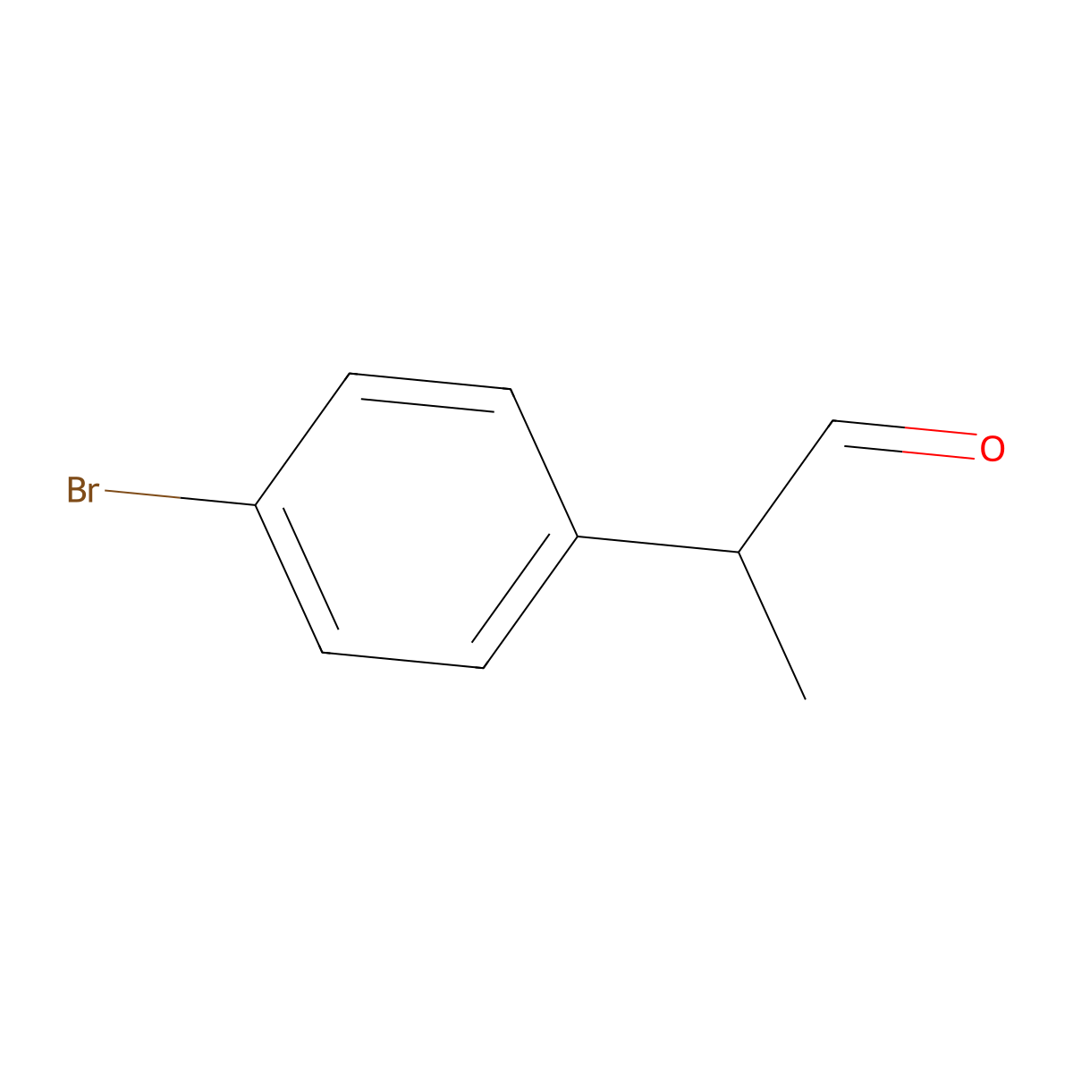 2-(4-Bromophenyl)propanal molecular structure, CAS 40460-91-1