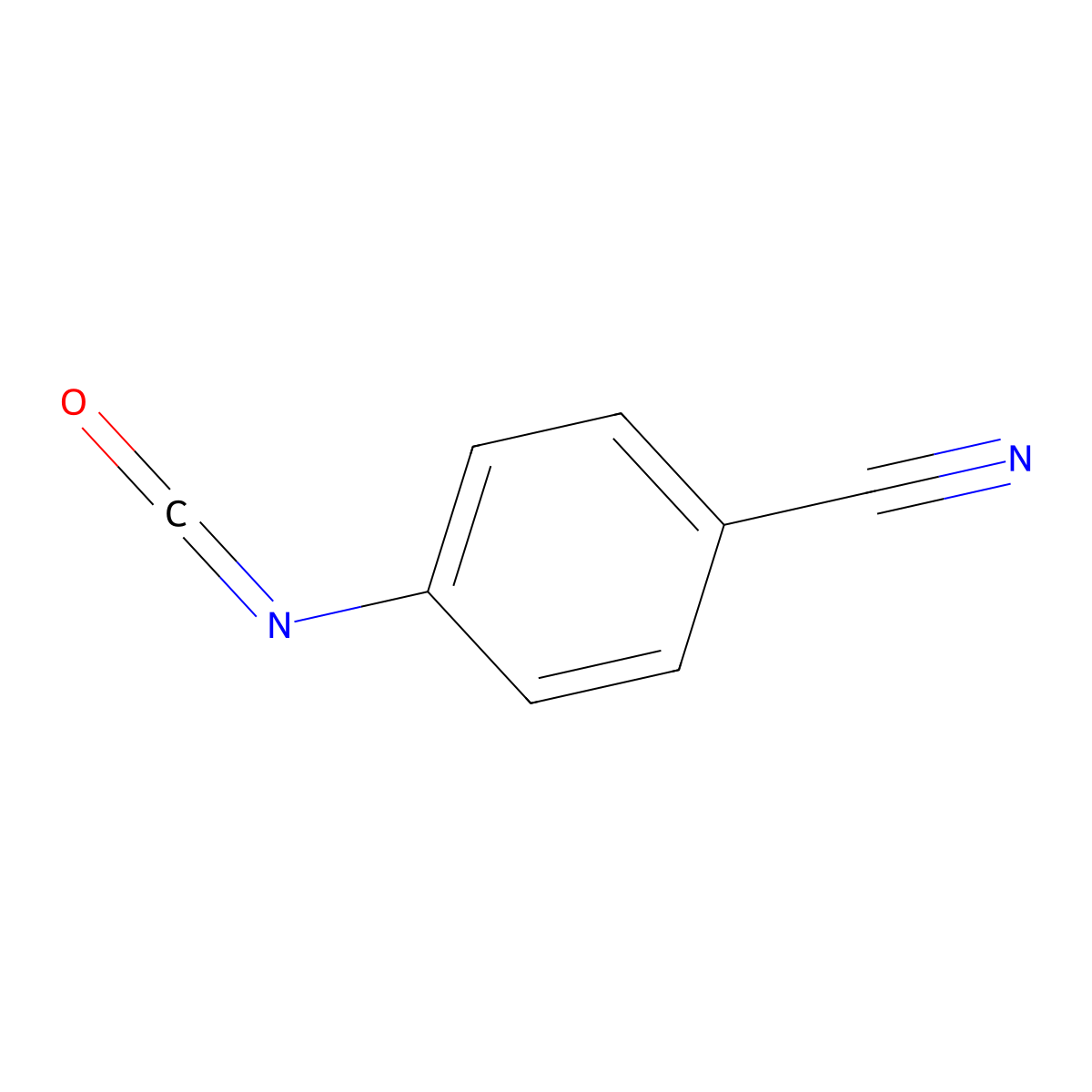 4-Cyanophenyl isocyanate molecular structure, CAS 40465-45-0
