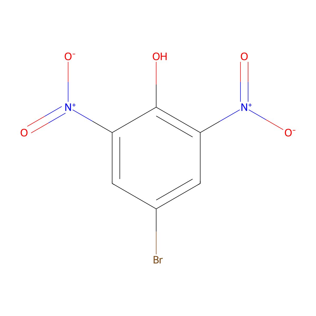 Phenol, 4-bromo-2,6-dinitro- molecular structure, CAS 40466-95-3