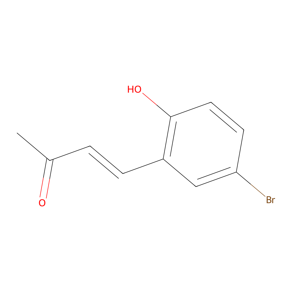 3-Buten-2-one, 4-(5-bromo-2-hydroxyphenyl)- molecular structure, CAS 40469-00-9