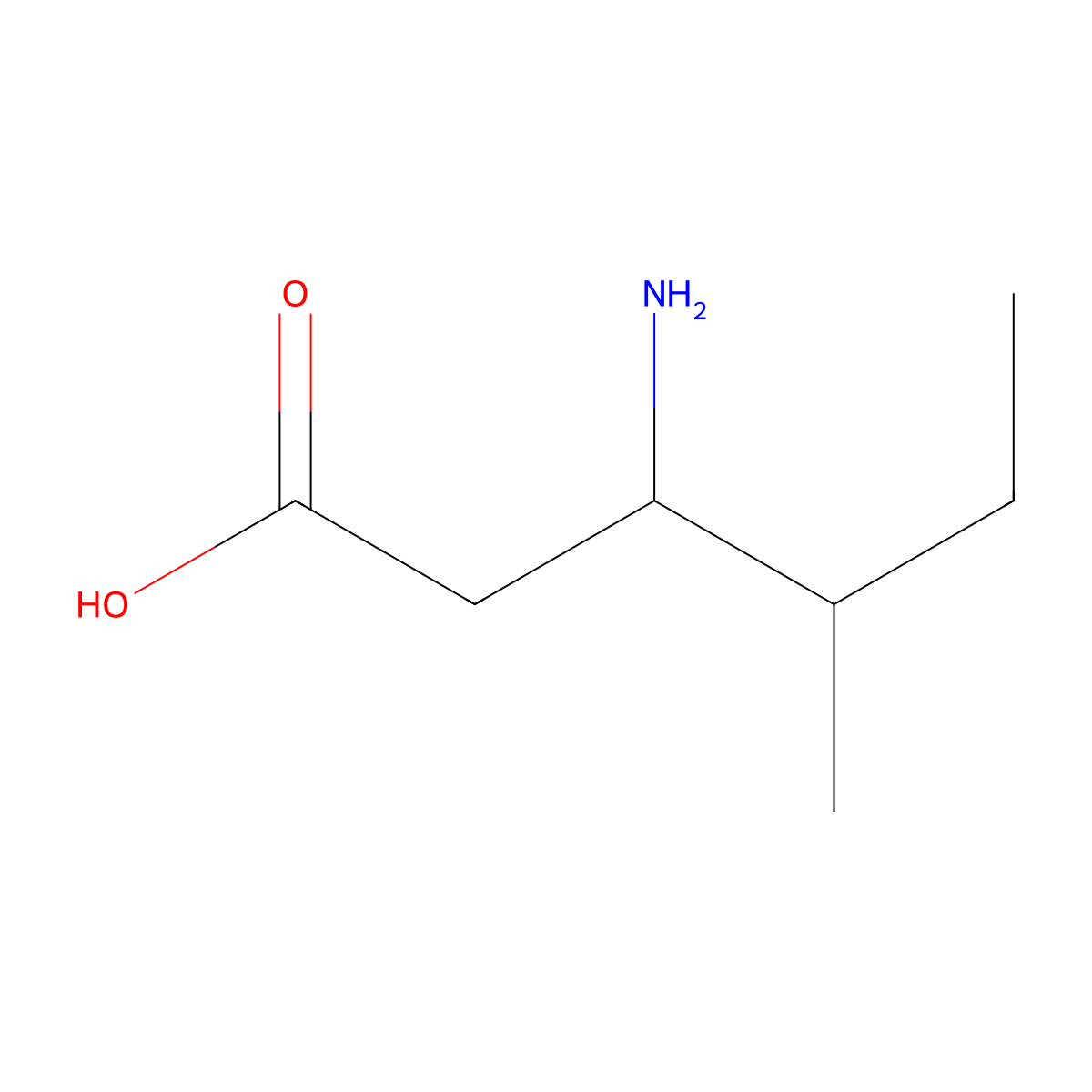 3-Amino-4-methylhexanoic acid molecular structure, CAS 40469-87-2