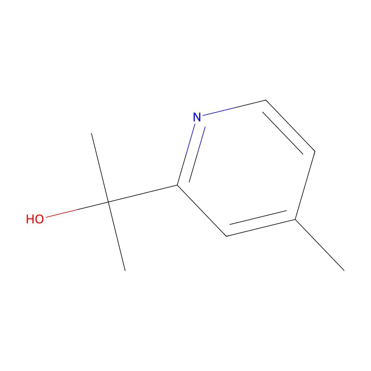2-(4-Methylpyridin-2-YL)propan-2-OL molecular structure, CAS 40472-49-9