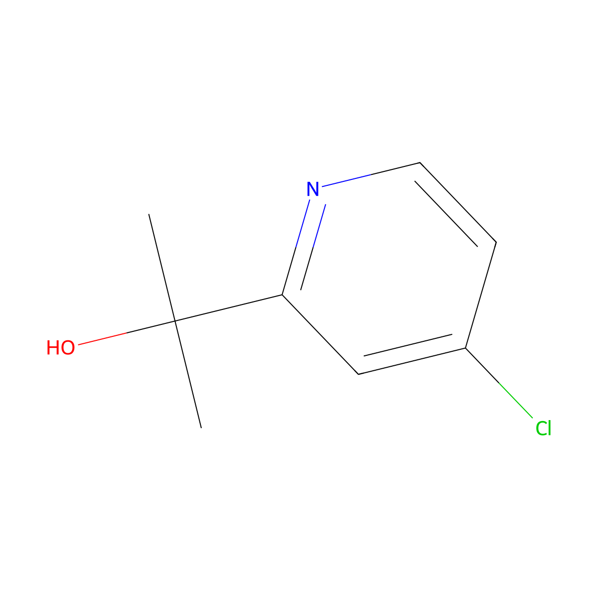 2-(4-Chloropyridin-2-yl)propan-2-ol molecular structure, CAS 40472-76-2