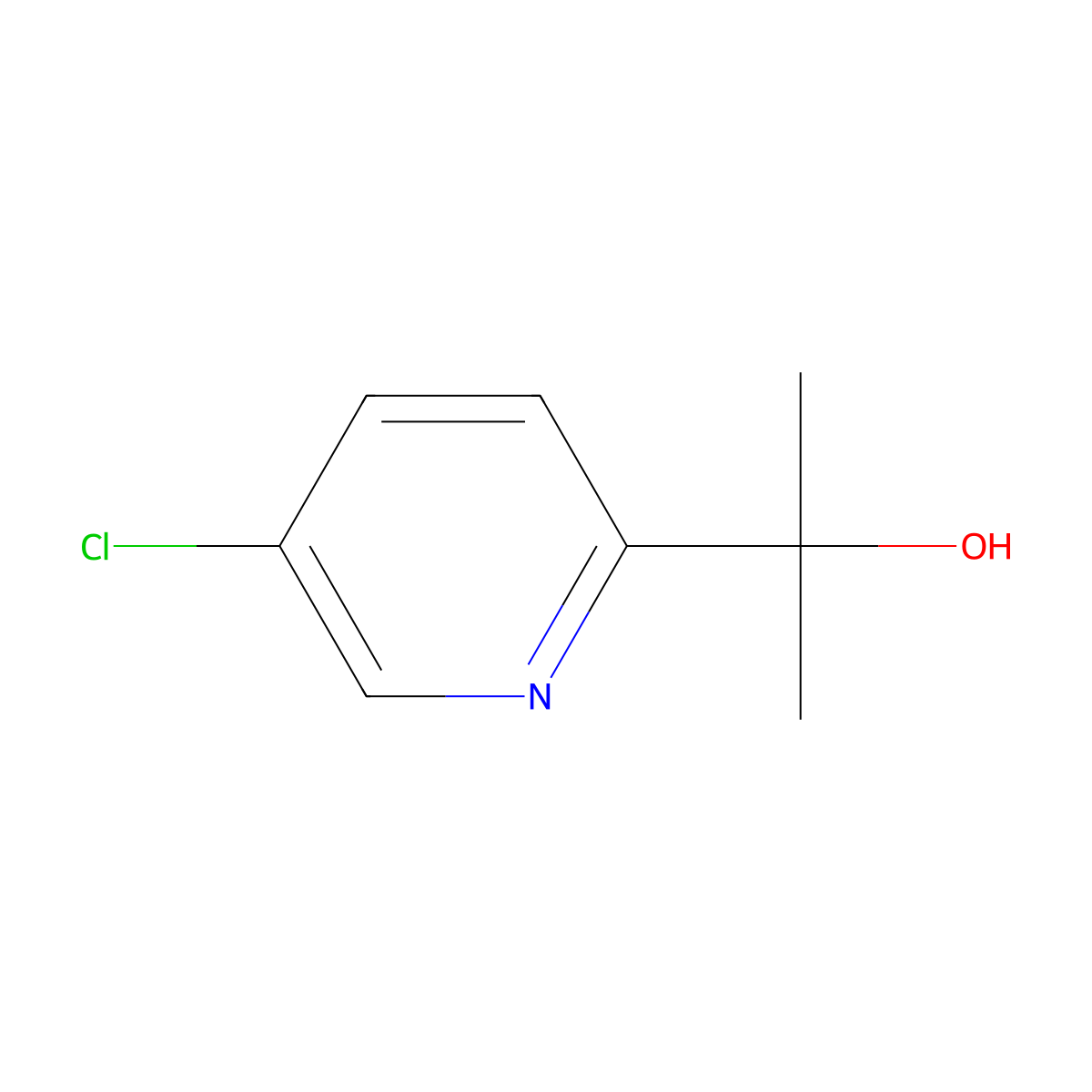 2-(5-Chloropyridin-2-yl)propan-2-ol molecular structure, CAS 40472-78-4