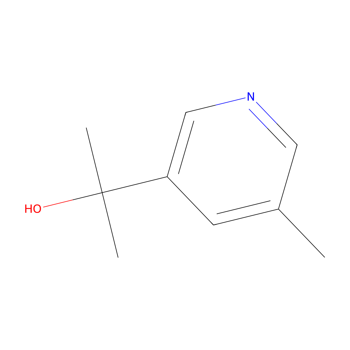 2-(5-Methylpyridin-3-yl)propan-2-ol molecular structure, CAS 40472-86-4