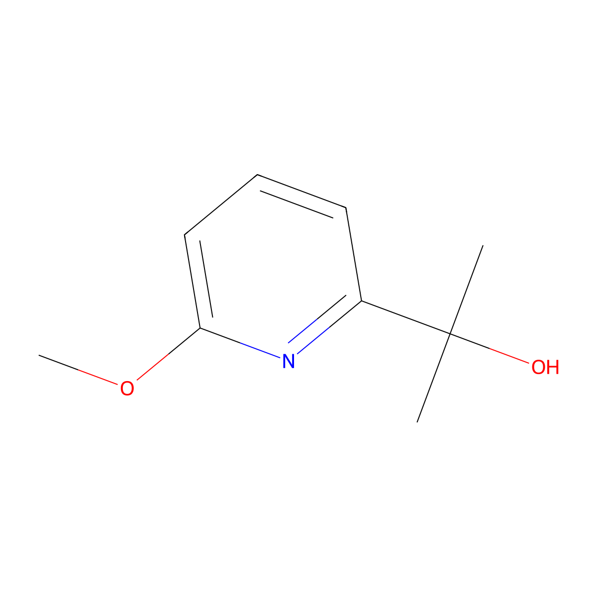 2-(6-Methoxypyridin-2-yl)propan-2-ol molecular structure, CAS 40472-94-4