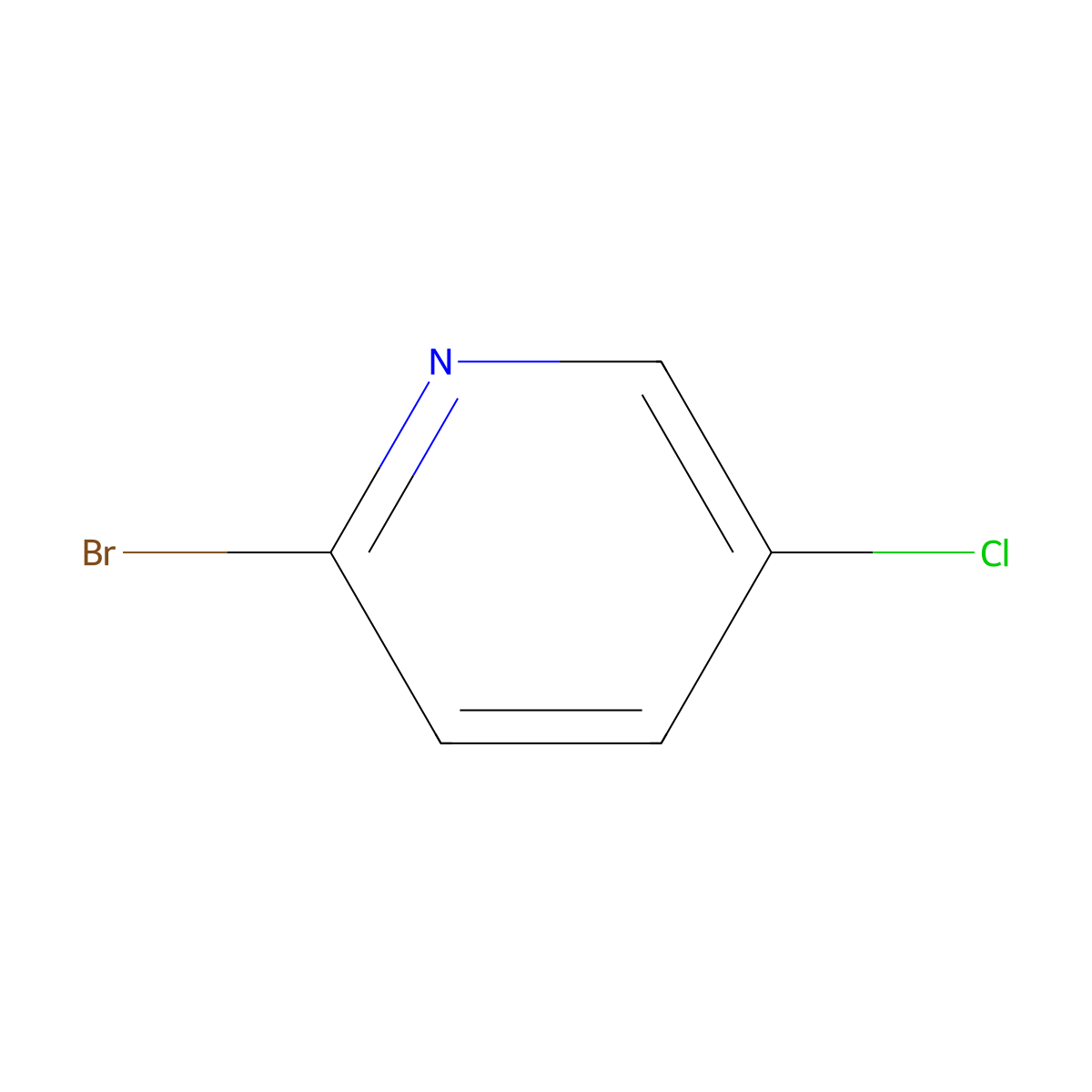 2-Bromo-5-chloropyridine molecular structure, CAS 40473-01-6