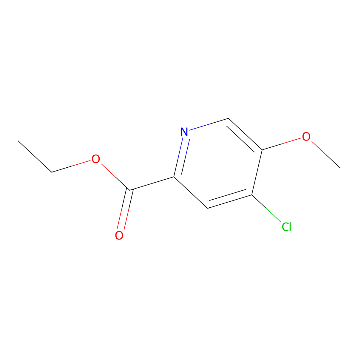 Ethyl 4-chloro-5-methoxypicolinate molecular structure, CAS 40473-02-7
