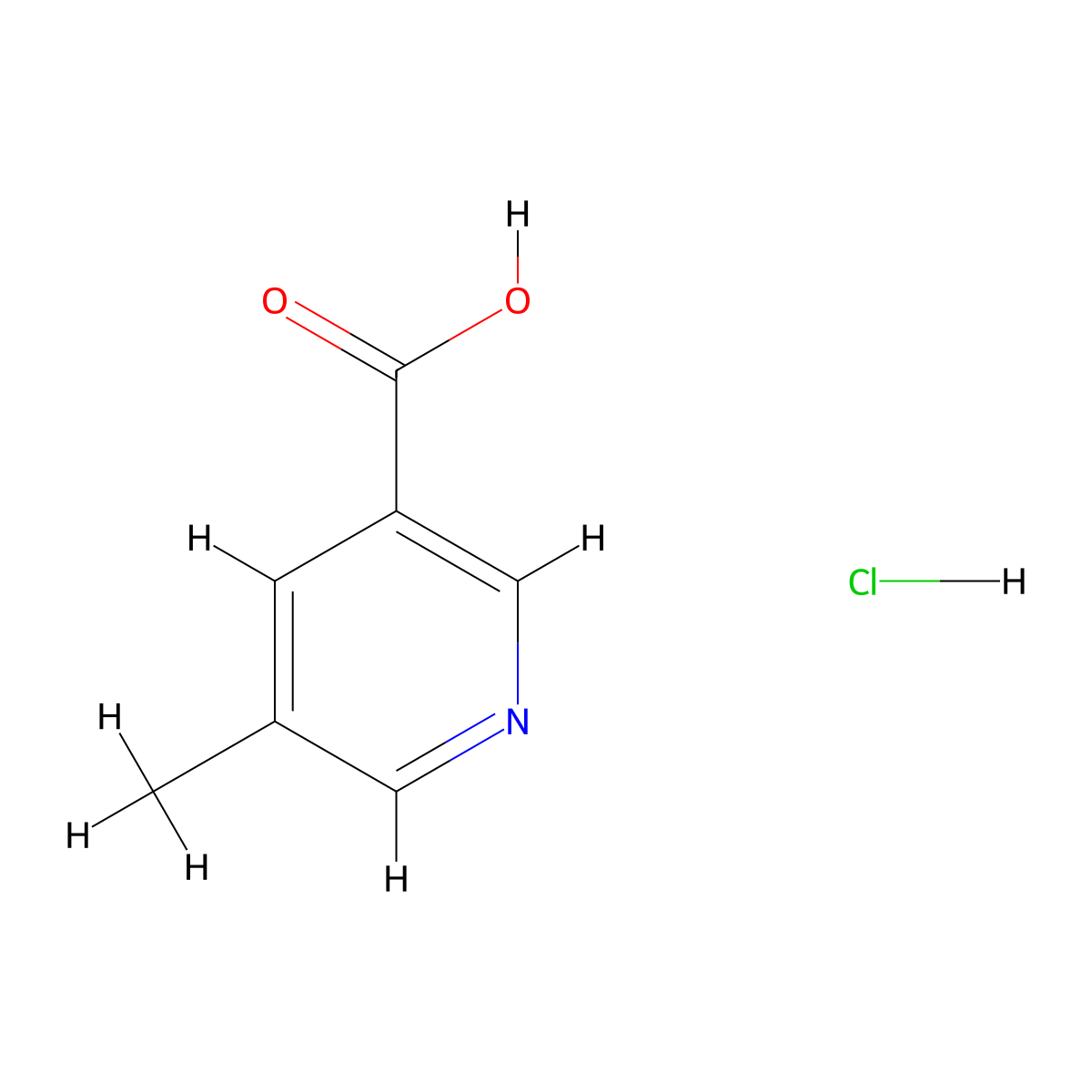 5-Methylnicotinic acid hydrochloride molecular structure, CAS 40473-04-9