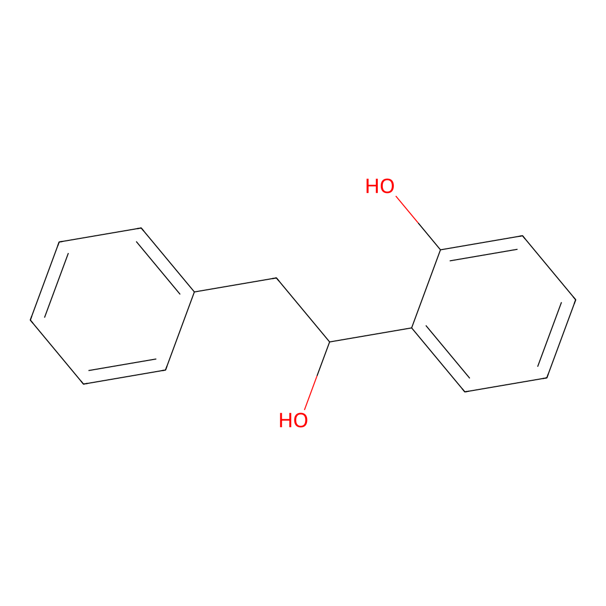 2-(1-Hydroxy-2-phenylethyl)phenol molecular structure, CAS 40473-60-7
