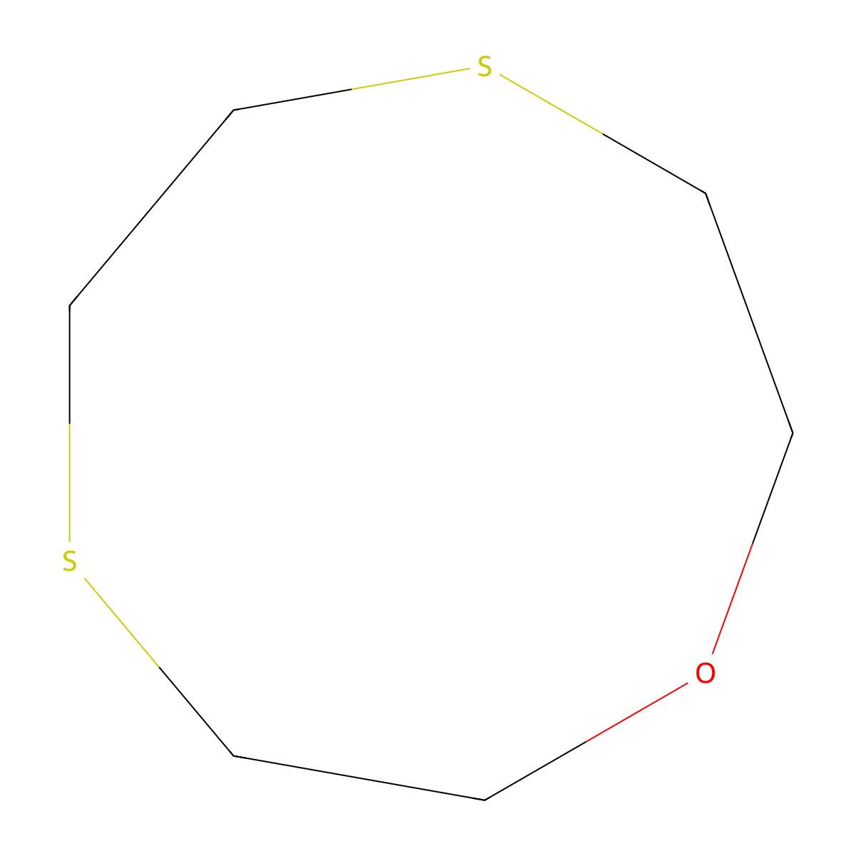1,4,7-Oxadithionane molecular structure, CAS 40474-73-5