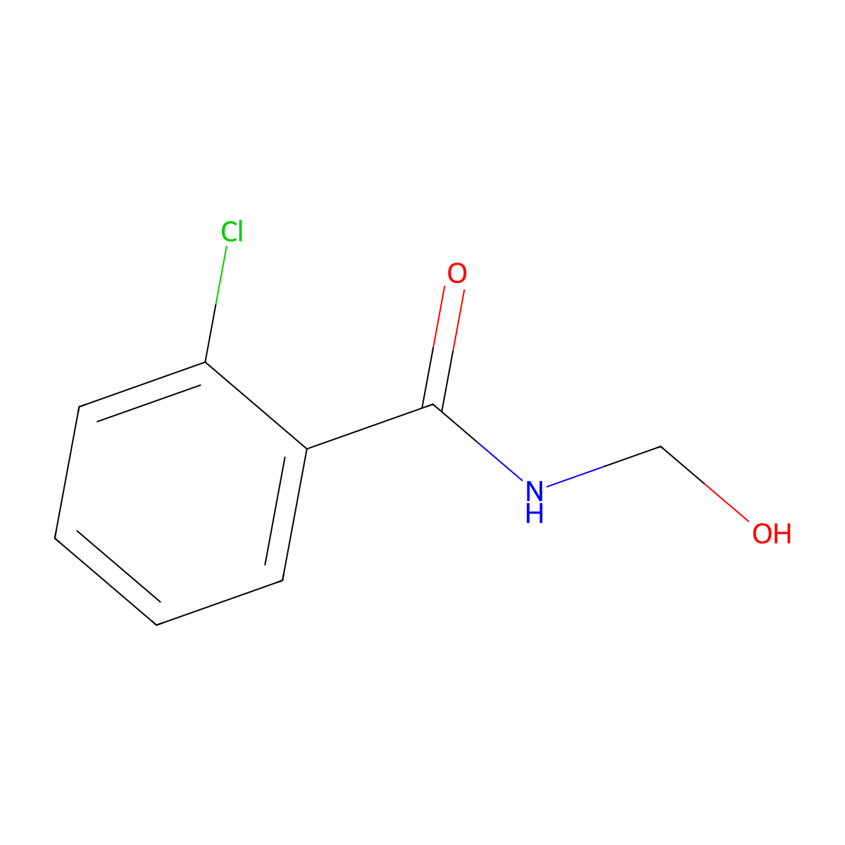 2-chloro-N-(hydroxymethyl)benzamide molecular structure, CAS 40478-06-6