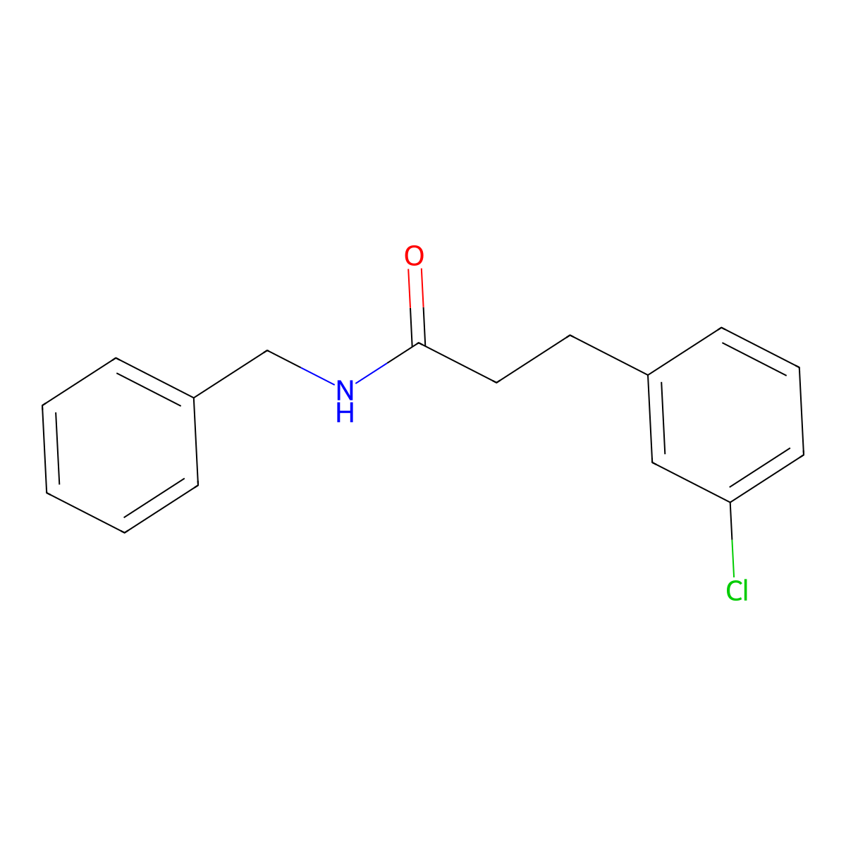 Hydrocinnamamide, N-benzyl-m-chloro- molecular structure, CAS 40478-36-2