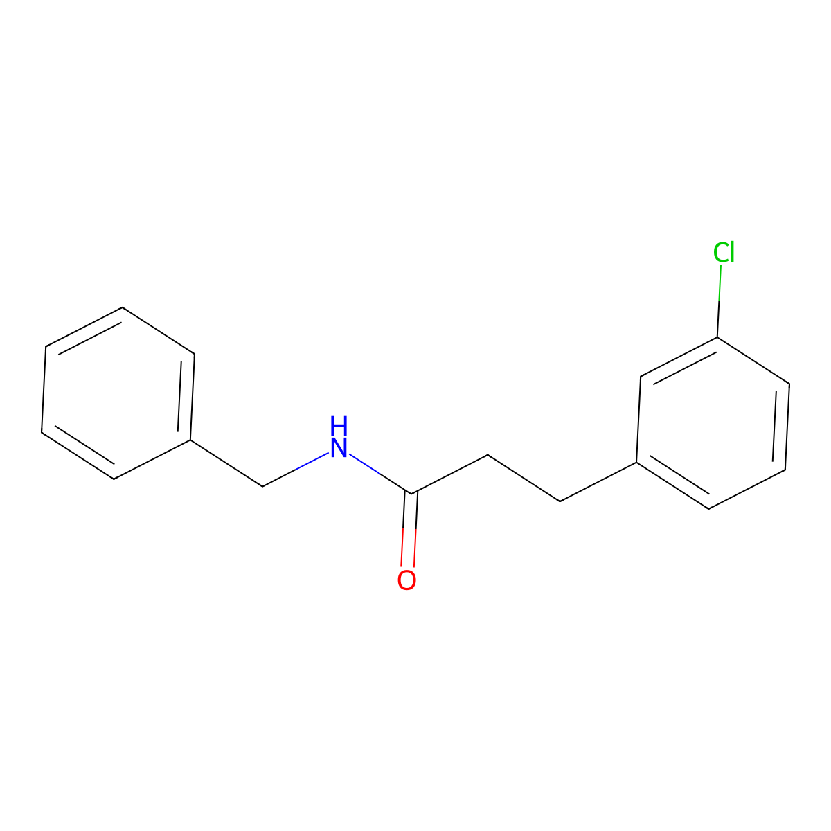 Hydrocinnamamide, N-benzyl-m-chloro- molecular structure, CAS 40478-36-2