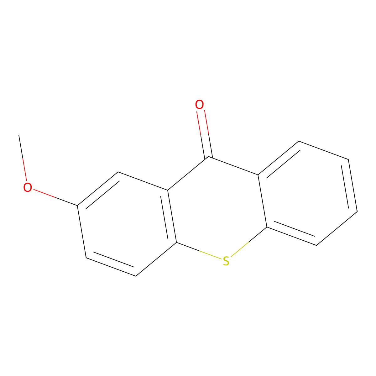 2-Methoxythioxanthone molecular structure, CAS 40478-82-8