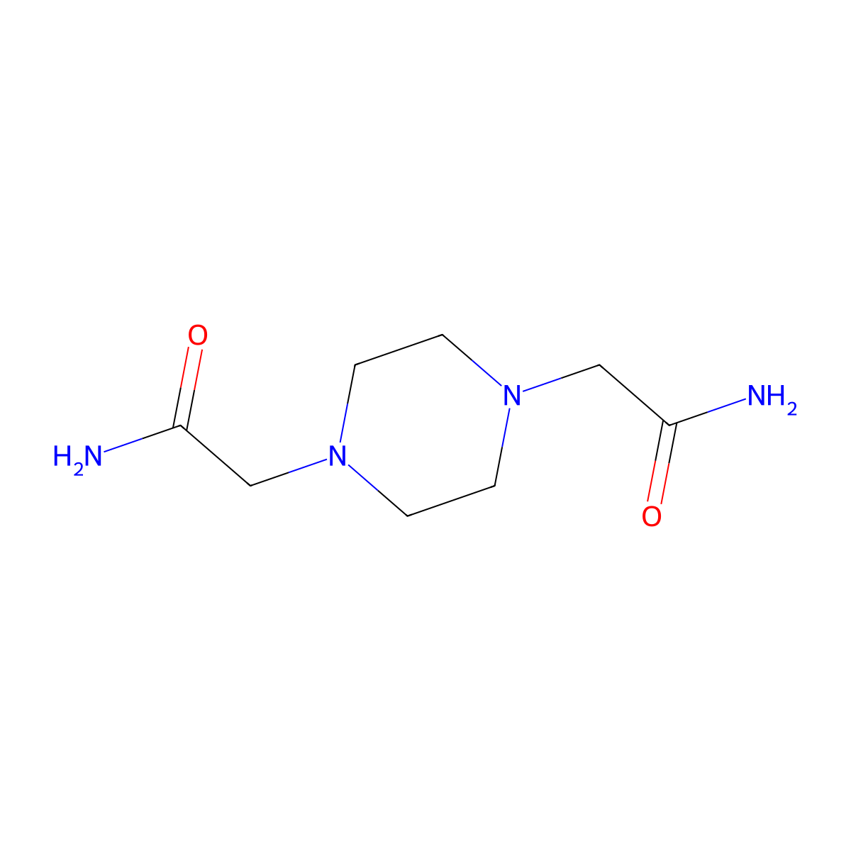 2-[4-(Carbamoylmethyl)piperazin-1-yl]acetamide molecular structure, CAS 40479-50-3
