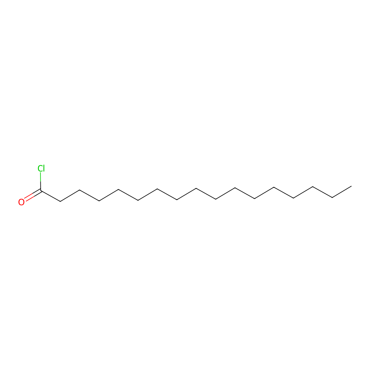 Heptadecanoyl Chloride molecular structure, CAS 40480-10-2