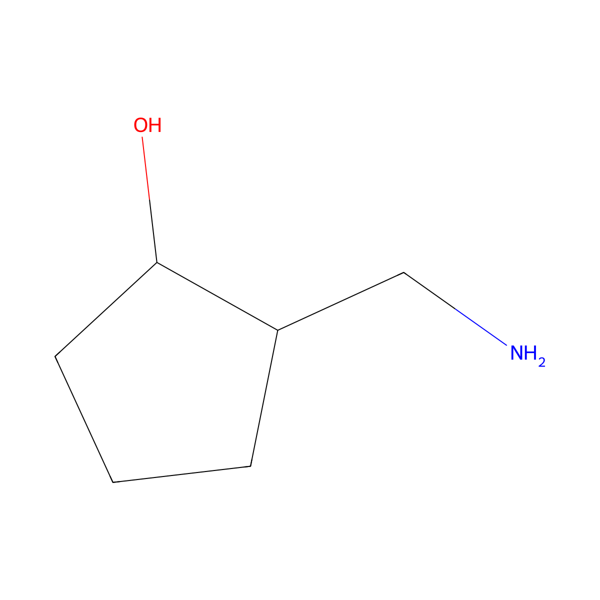 (1R,2R)-2-(aminomethyl)cyclopentan-1-ol molecular structure, CAS 40482-00-6