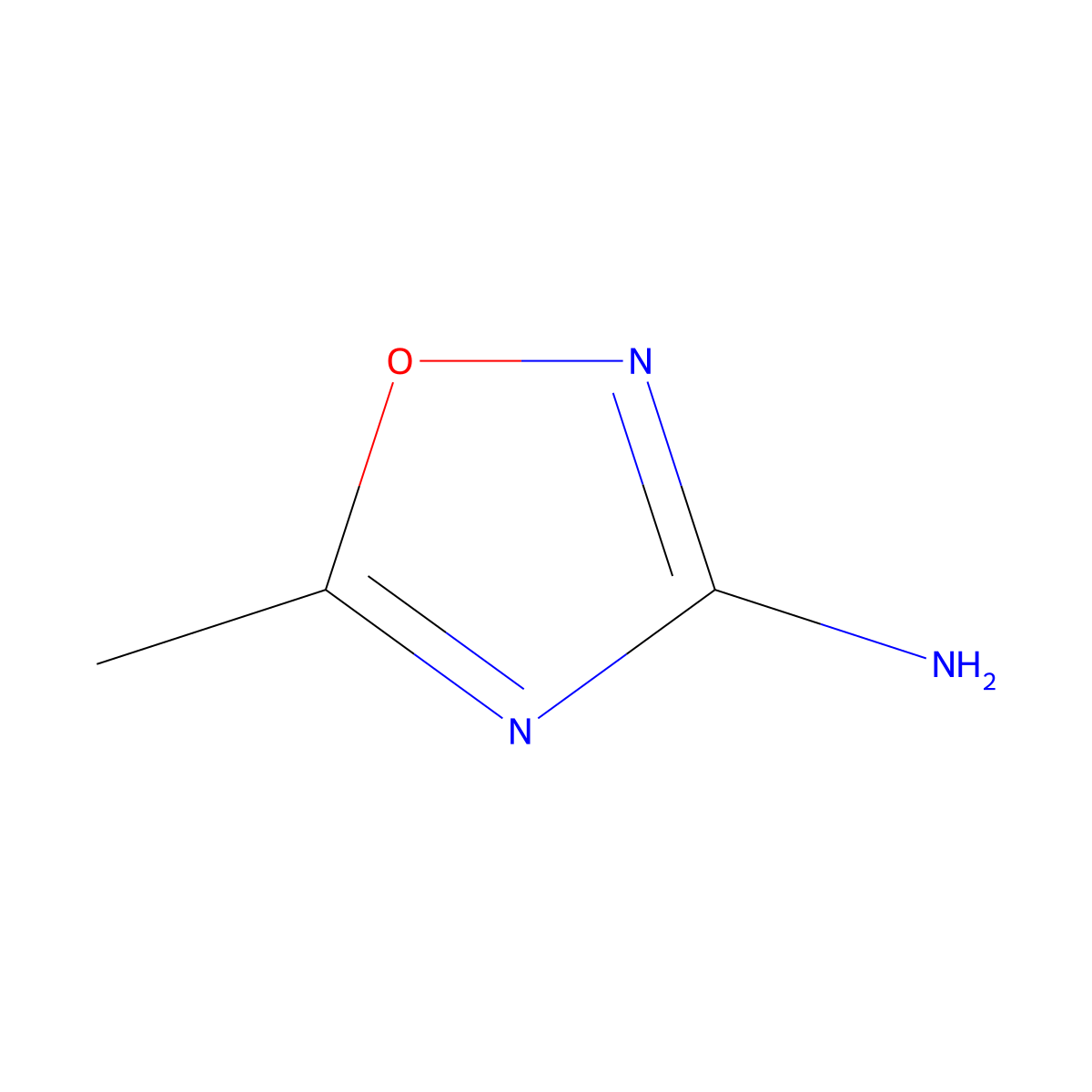 5-Methyl-1,2,4-oxadiazol-3-amine molecular structure, CAS 40483-47-4