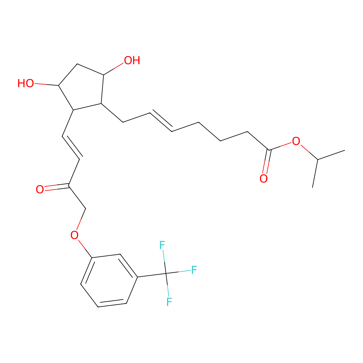 15-Keto travoprost molecular structure, CAS 404830-45-1