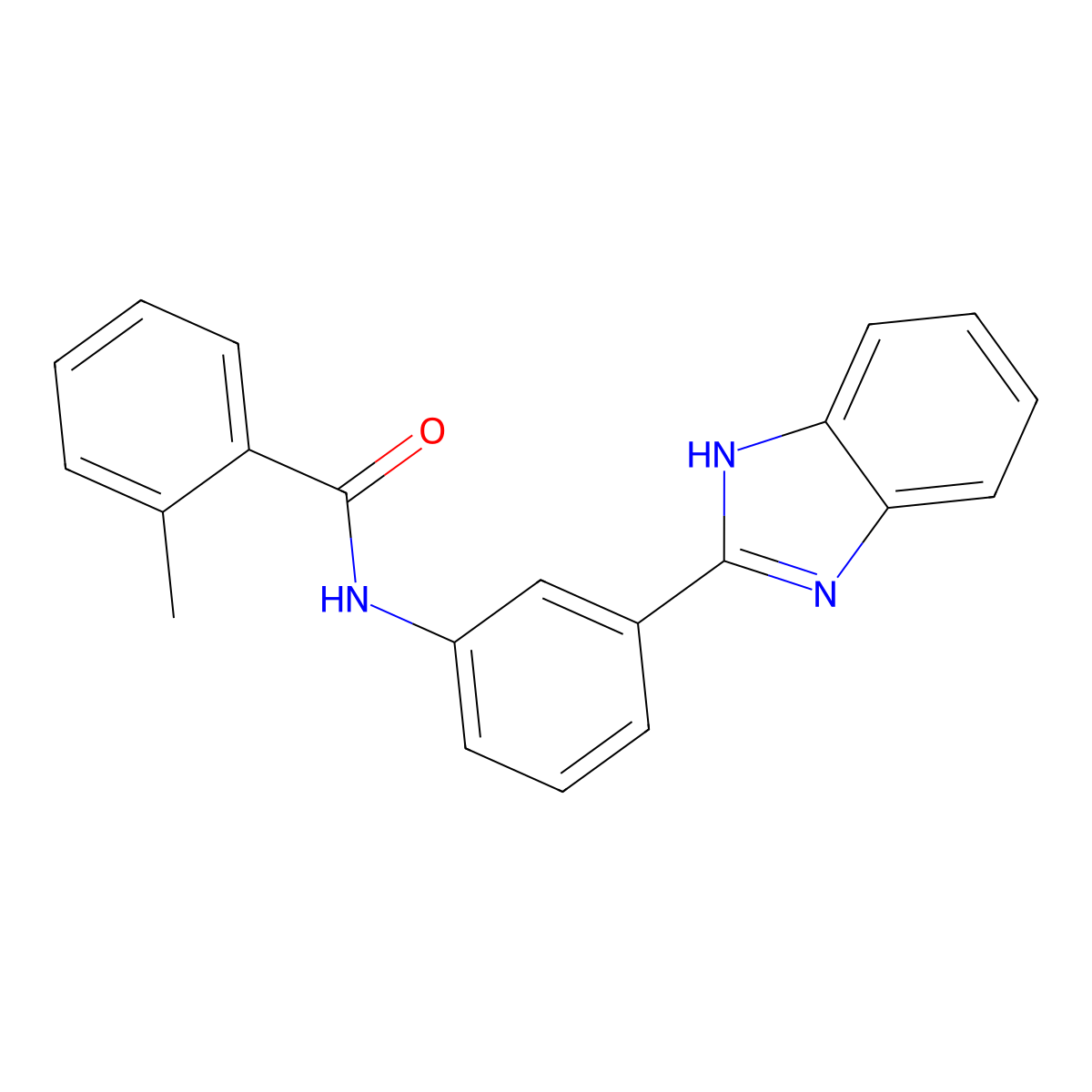 N-[3-(1H-benzimidazol-2-yl)phenyl]-2-methylbenzamide molecular structure, CAS 404831-36-3