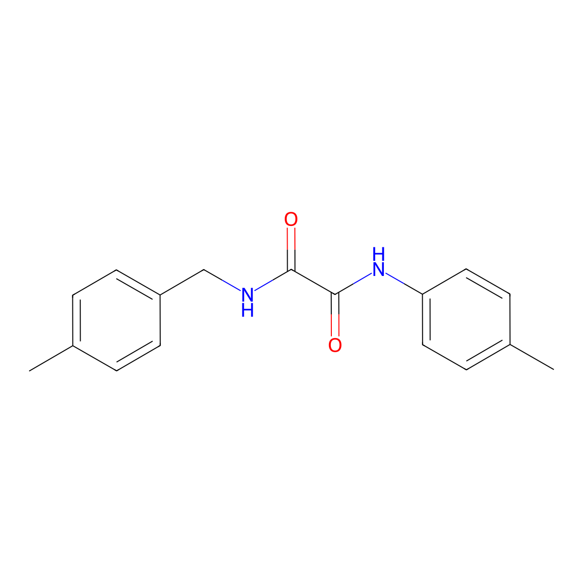 N-(4-methylbenzyl)-N'-(4-methylphenyl)ethanediamide molecular structure, CAS 404832-73-1