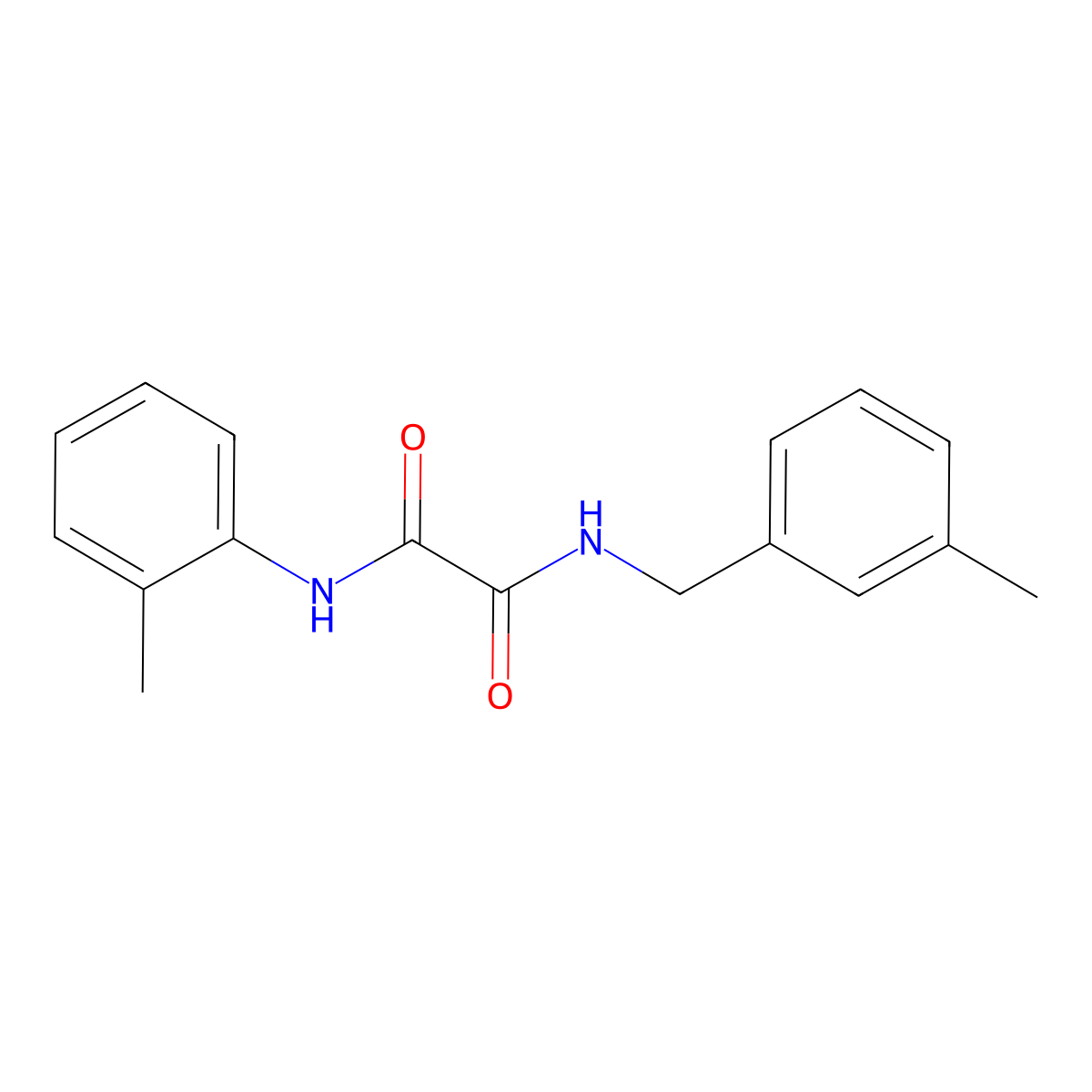 N'-(2-methylphenyl)-N-[(3-methylphenyl)methyl]oxamide molecular structure, CAS 404832-85-5