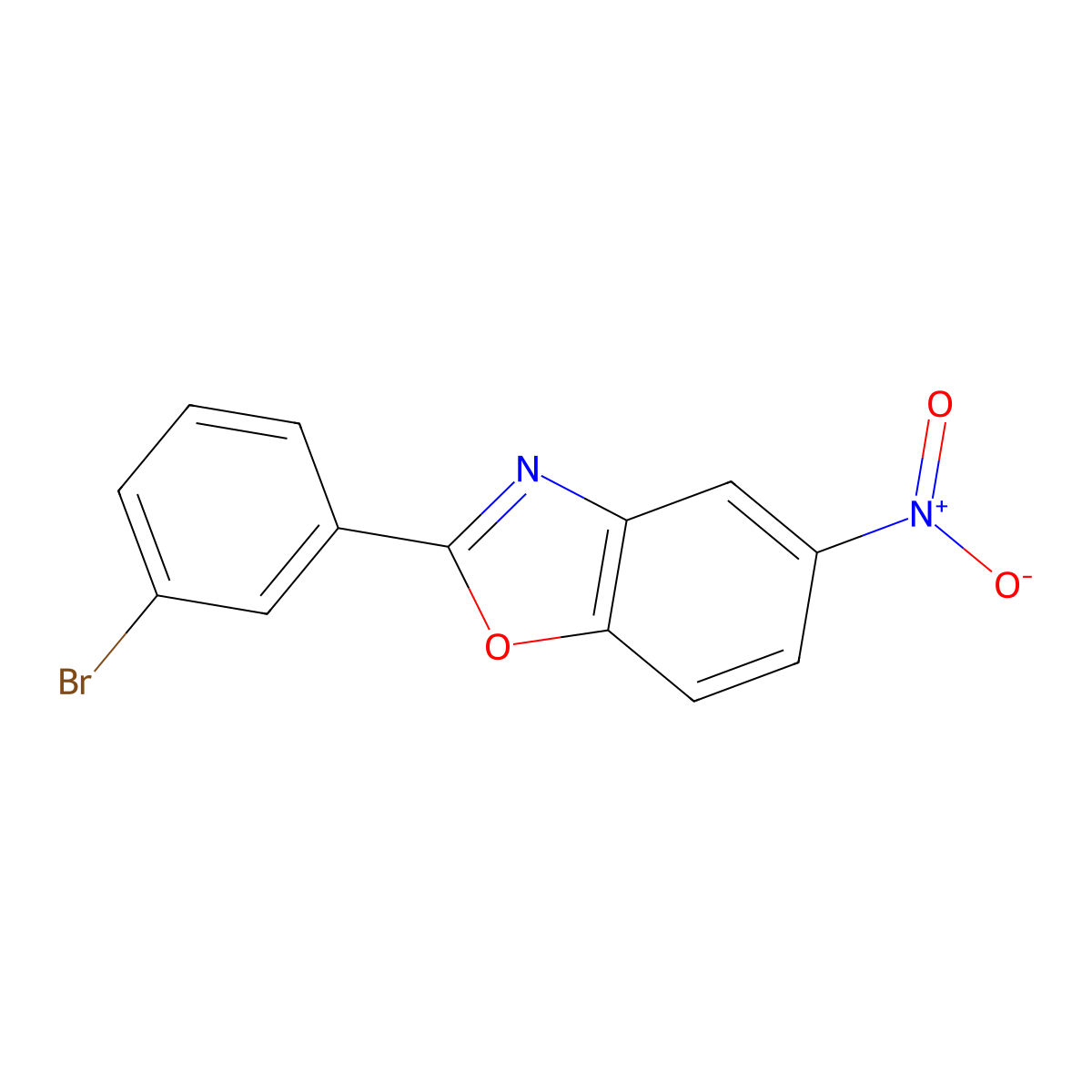 2-(3-Bromophenyl)-5-nitro-1,3-benzoxazole molecular structure, CAS 404833-28-9