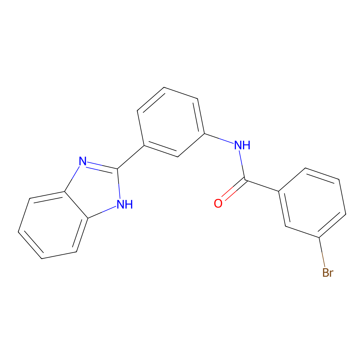 N-[3-(1H-benzimidazol-2-yl)phenyl]-3-bromobenzamide molecular structure, CAS 404833-38-1