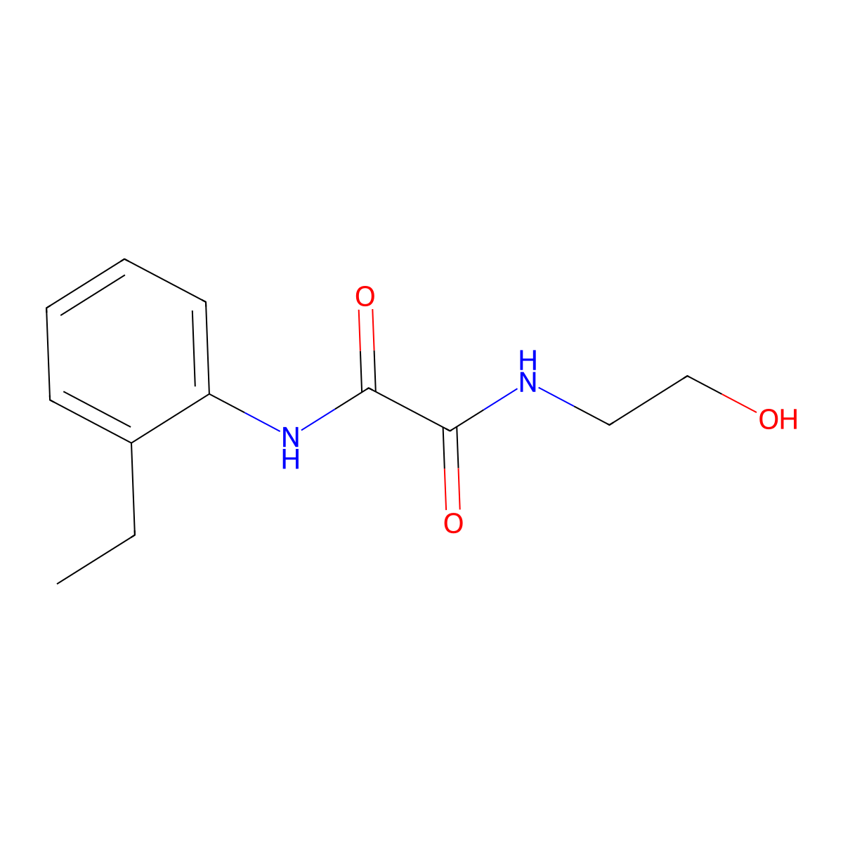 N-(2-ethylphenyl)-N'-(2-hydroxyethyl)ethanediamide molecular structure, CAS 404835-52-5
