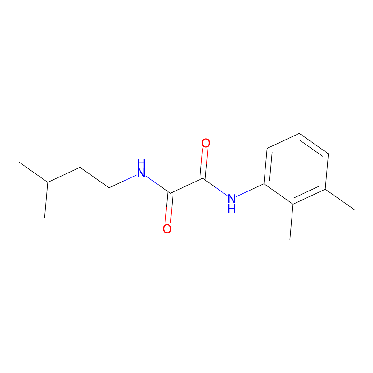 N'-(2,3-dimethylphenyl)-N-(3-methylbutyl)oxamide molecular structure, CAS 404836-51-7