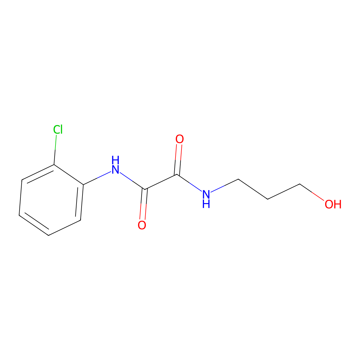 N-(2-chlorophenyl)-N'-(3-hydroxypropyl)ethanediamide molecular structure, CAS 404836-68-6