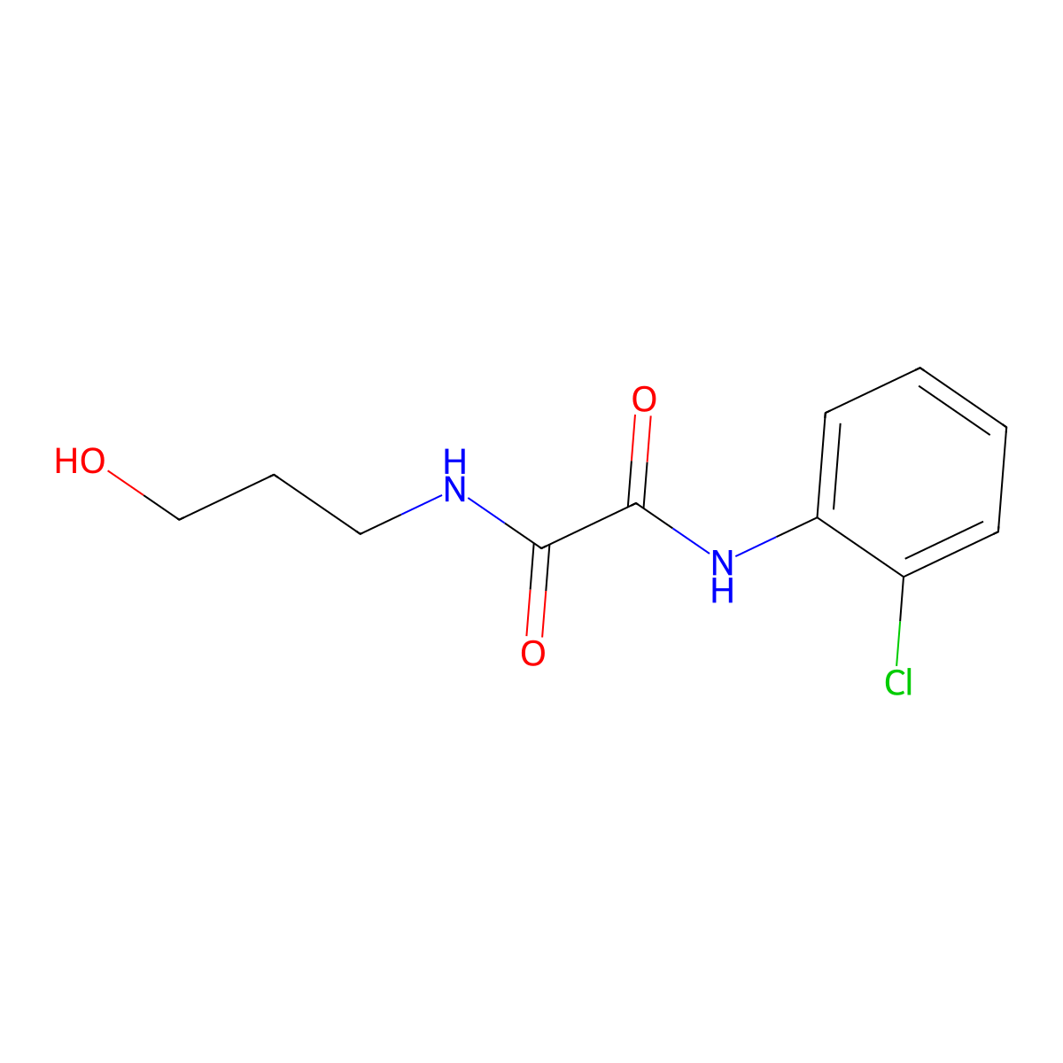 N-(2-chlorophenyl)-N'-(3-hydroxypropyl)ethanediamide molecular structure, CAS 404836-68-6