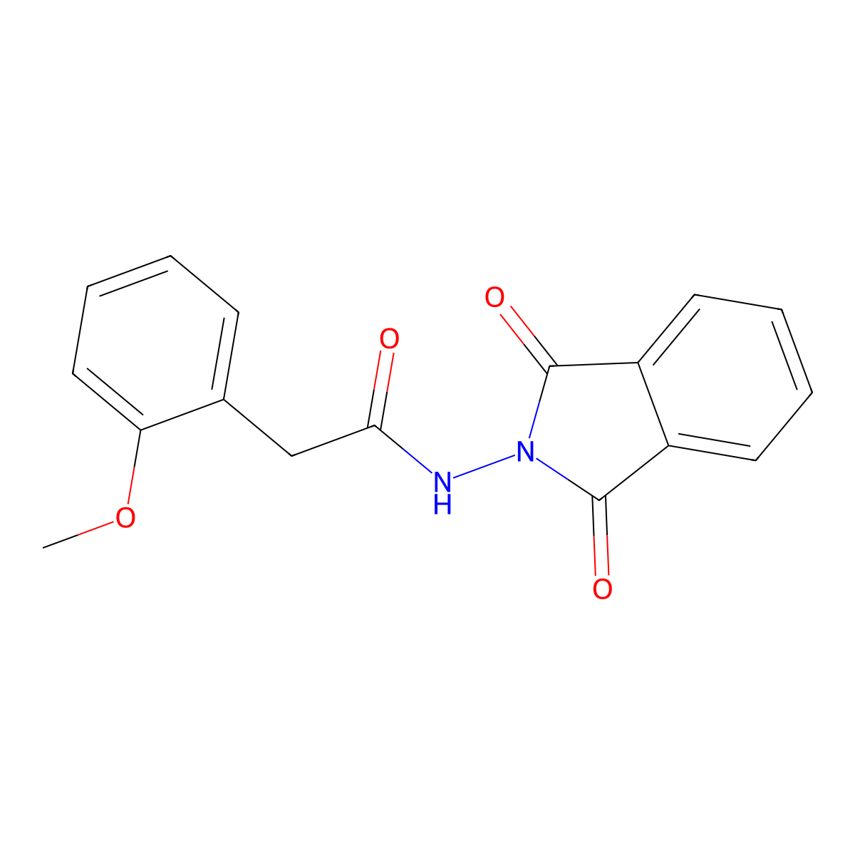N-(1,3-dioxoisoindol-2-yl)-2-(2-methoxyphenyl)acetamide molecular structure, CAS 404838-11-5