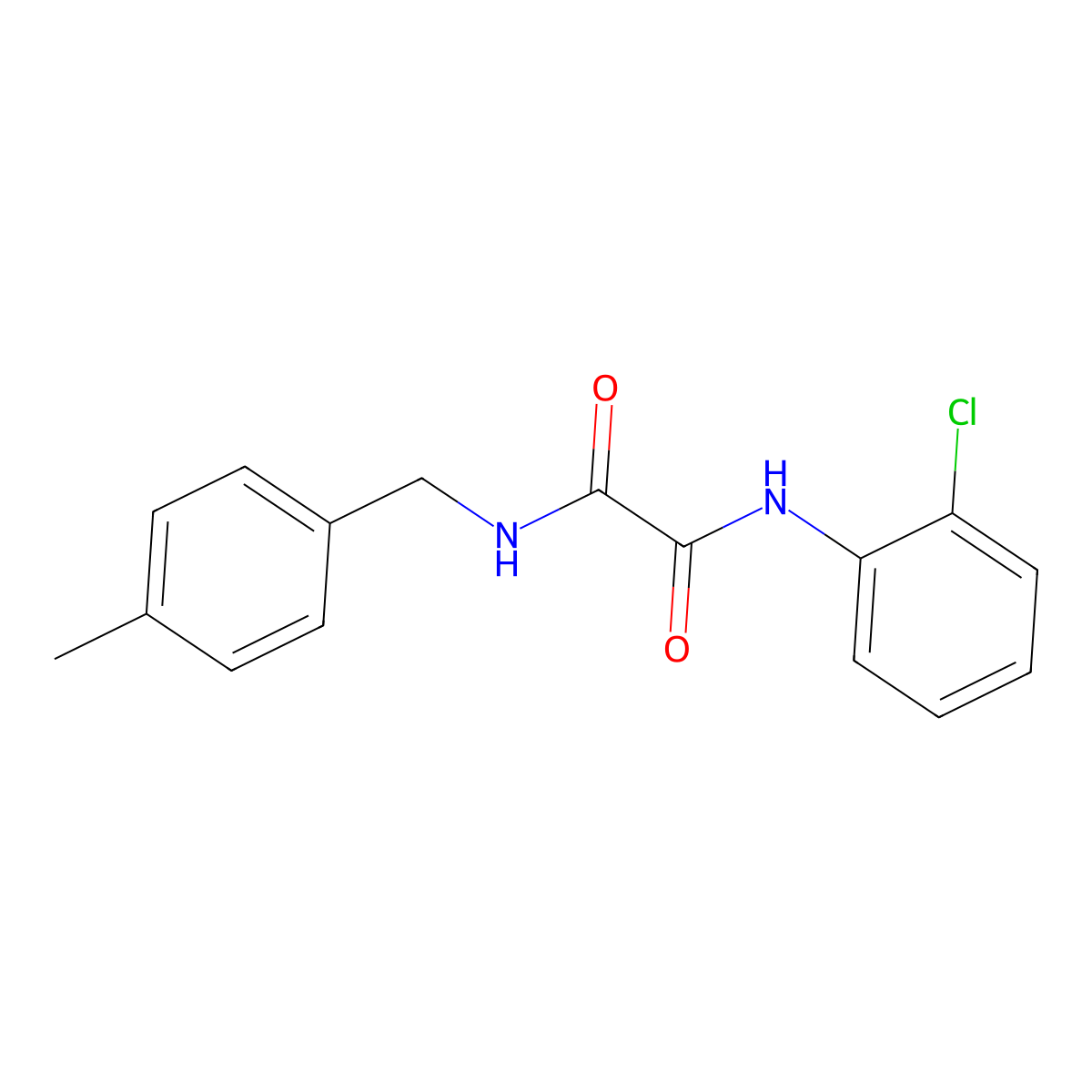 N-(2-chlorophenyl)-N'-(4-methylbenzyl)ethanediamide molecular structure, CAS 404838-37-5