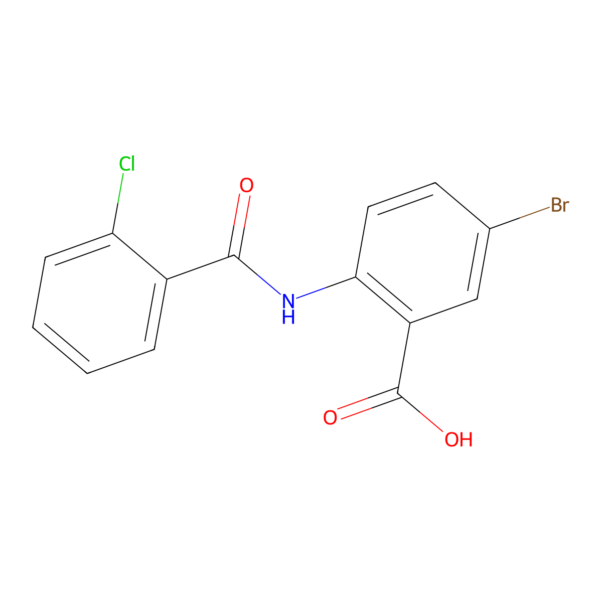 3-Bromo-6-(2-chloro-benzoylamino)-benzoic acid molecular structure, CAS 404838-46-6