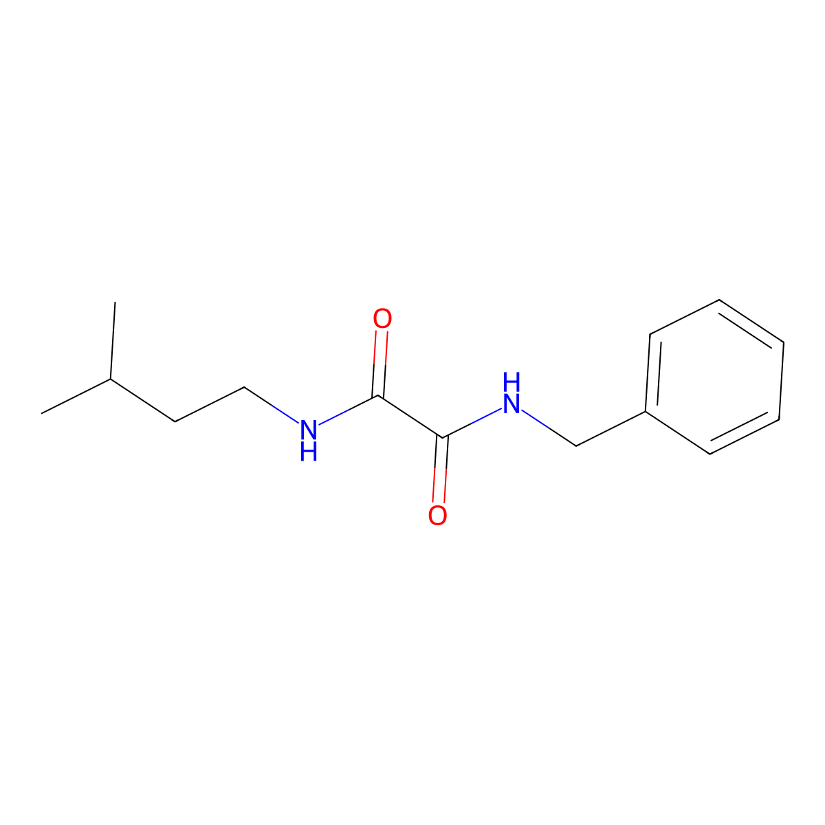 N'-benzyl-N-(3-methylbutyl)oxamide molecular structure, CAS 404838-60-4