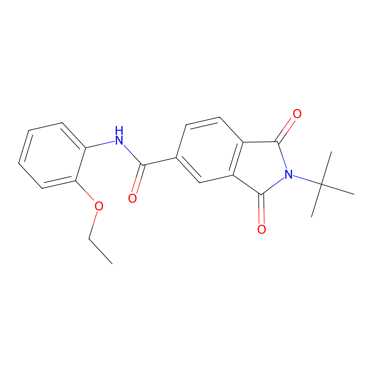 2-tert-butyl-N-(2-ethoxyphenyl)-1,3-dioxoisoindole-5-carboxamide molecular structure, CAS 404838-64-8